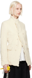 Comme des Garçons Homme Plus Off-White Double-Breasted Blazer