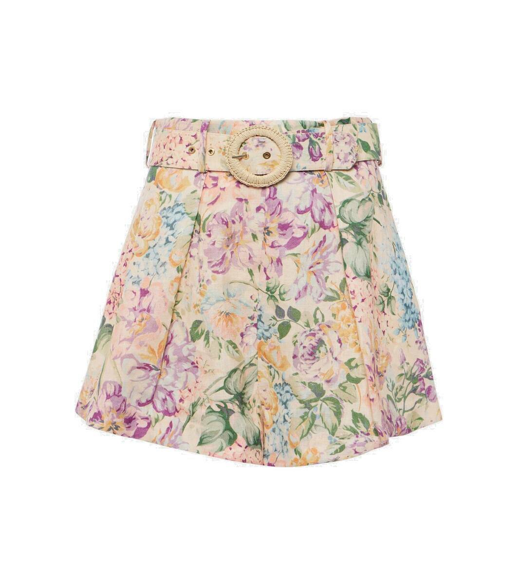 ショートパンツ ZIMMERMANN LIGHT BLUE LINEN SHORTS ZIMMERMANN Lucky braided denim shorts | NET-A-PORTER