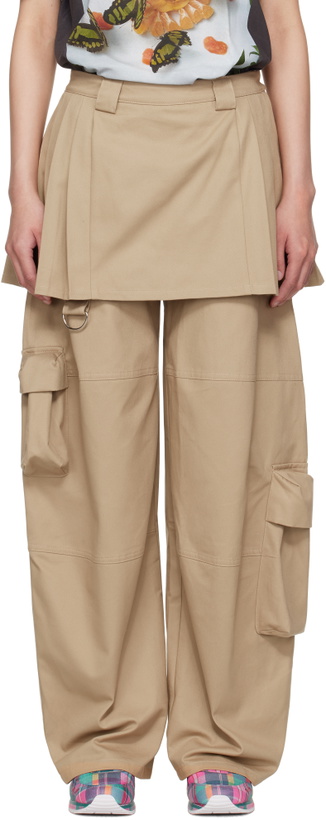 Photo: Collina Strada Tan Lawn Skirt Cargo Pants