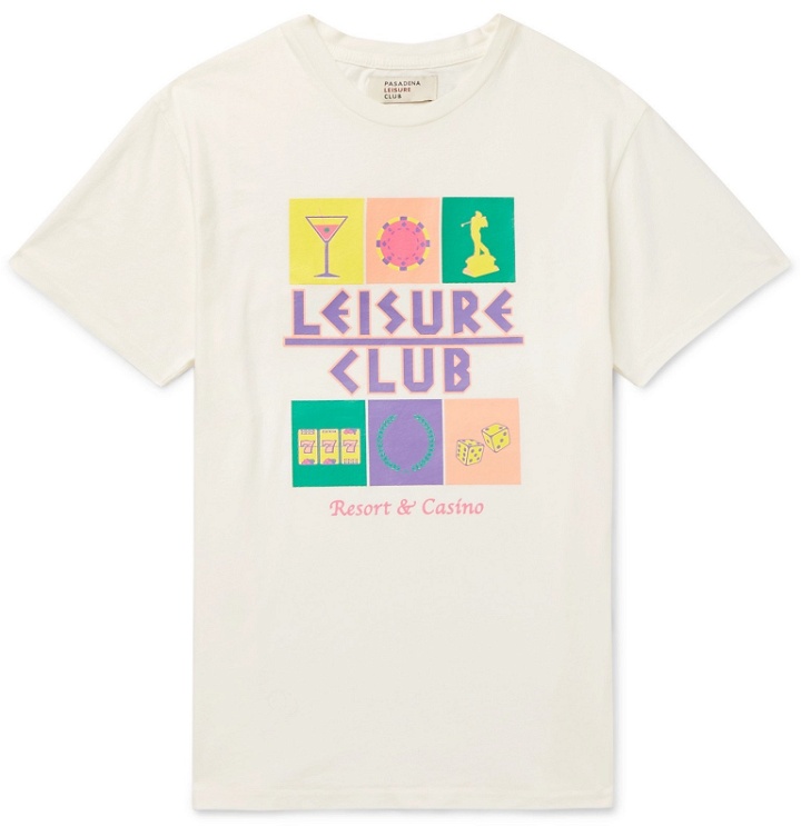 Photo: Pasadena Leisure Club - Logo-Print Cotton-Jersey T-shirt - White