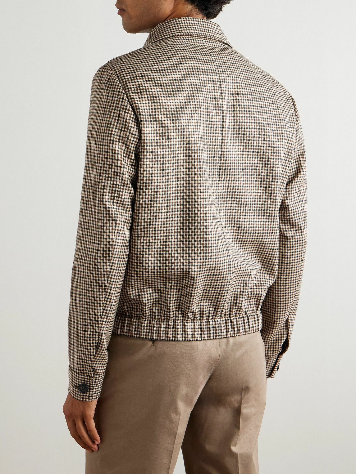 Incotex - Checked Wool Blouson Jacket - Neutrals