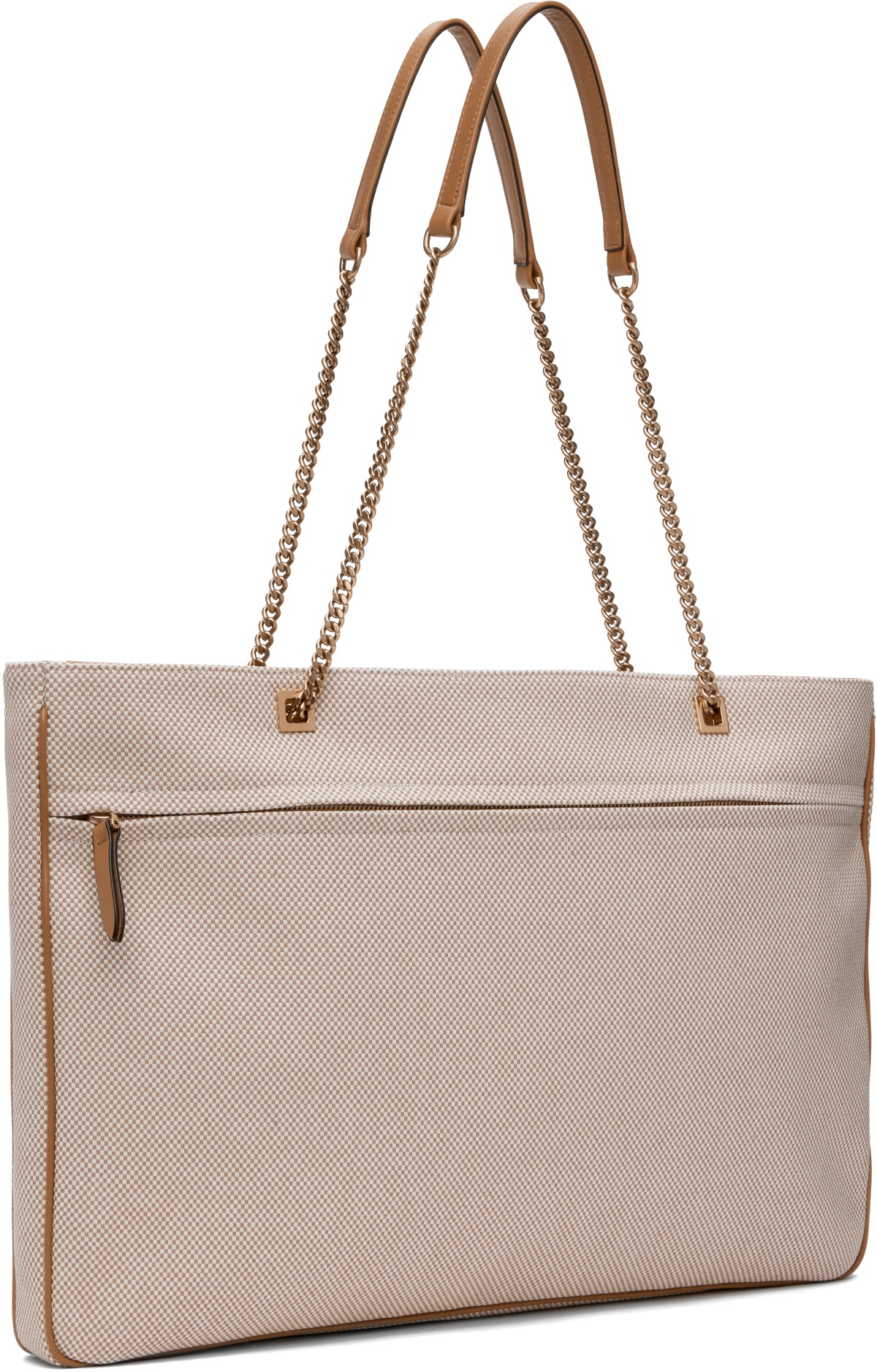 Valentino Beige Viva Superstar Large Canvas Shopping Tote