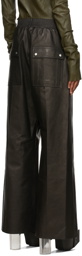 Rick Owens Black Leather Geth Belas Trousers