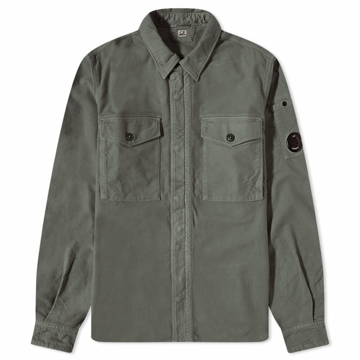 Photo: C.P. Company Men's Moleskin Zip Overshirt in Thyme