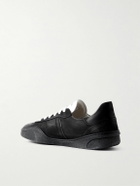Acne Studios - Bars Leather-Trimmed Nubuck Sneakers - Black