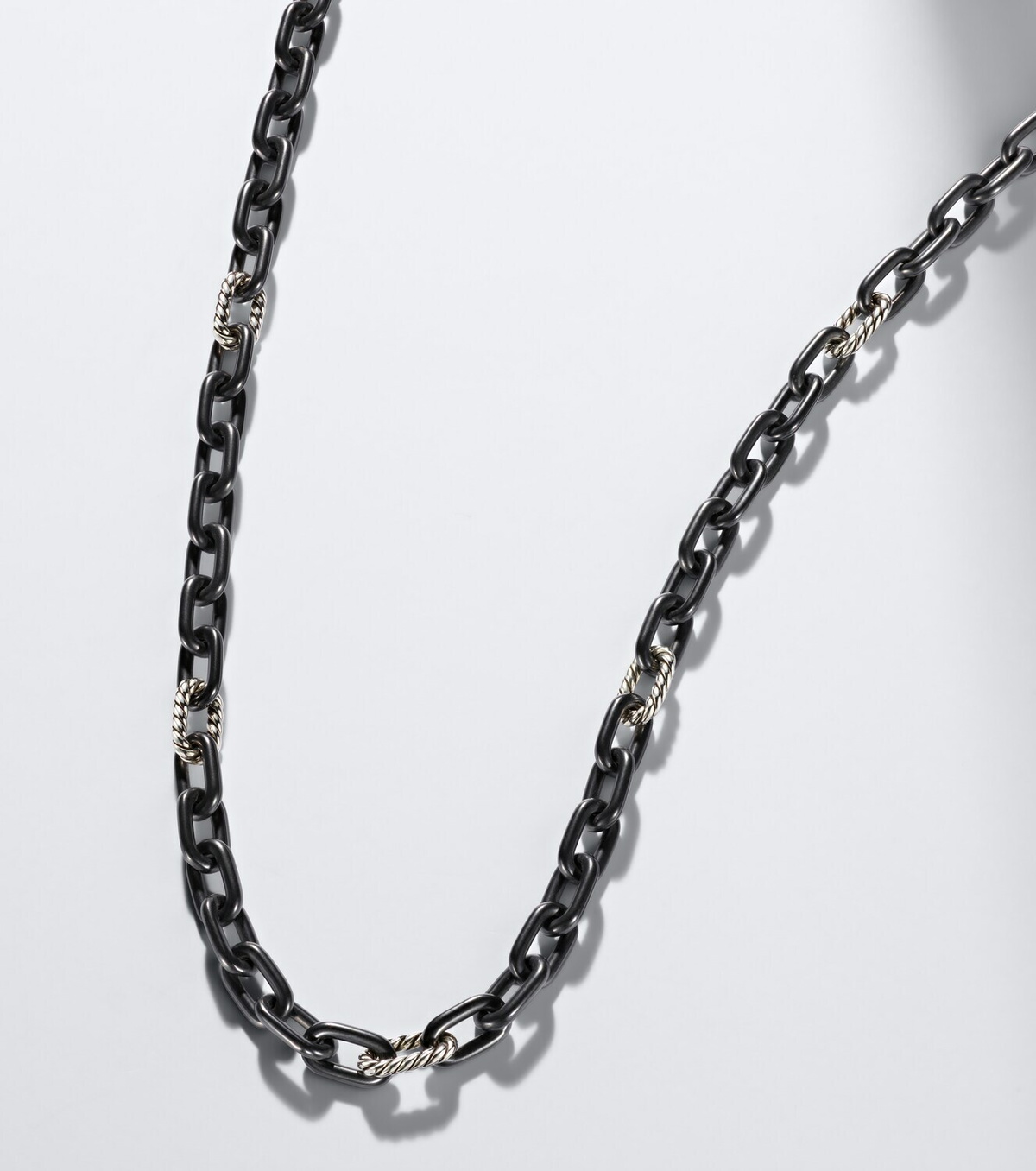 David Yurman DY Madison® titanium and sterling silver chain necklace