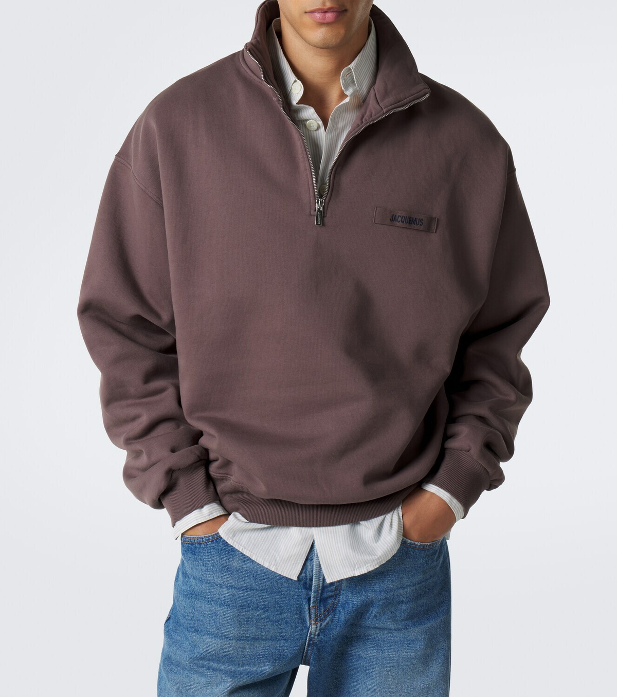 Jacquemus Camionneur half-zip cotton jersey sweatshirt