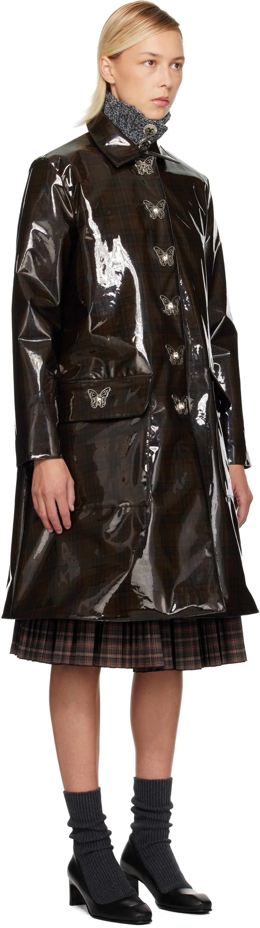 Chopova Lowena Black Squelchy Coat