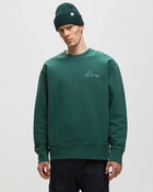 Norse Projects Arne Chain Stitch Logo Sweater Green - Mens - Sweatshirts