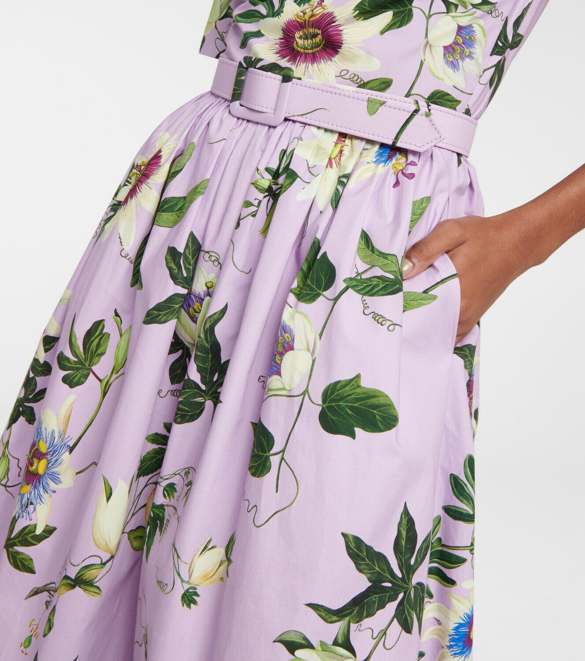Oscar de la Renta Printed poplin midi dress Oscar de la Renta