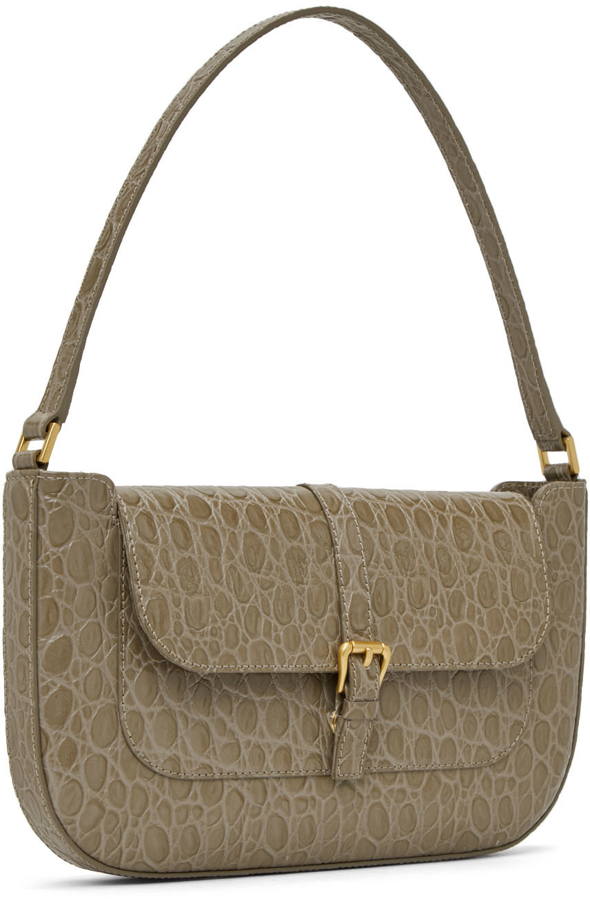 BY FAR Grey Croc Miranda Bag By Far