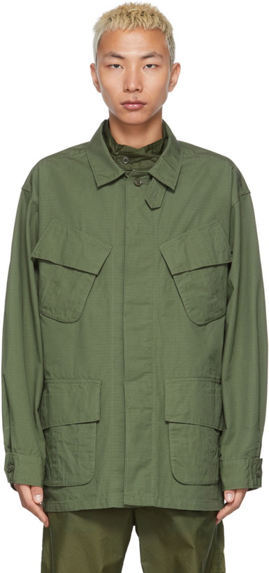 Photo: Engineered Garments Green Jungle Fatigue Jacket