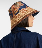 Zimmermann Reversible printed linen bucket hat