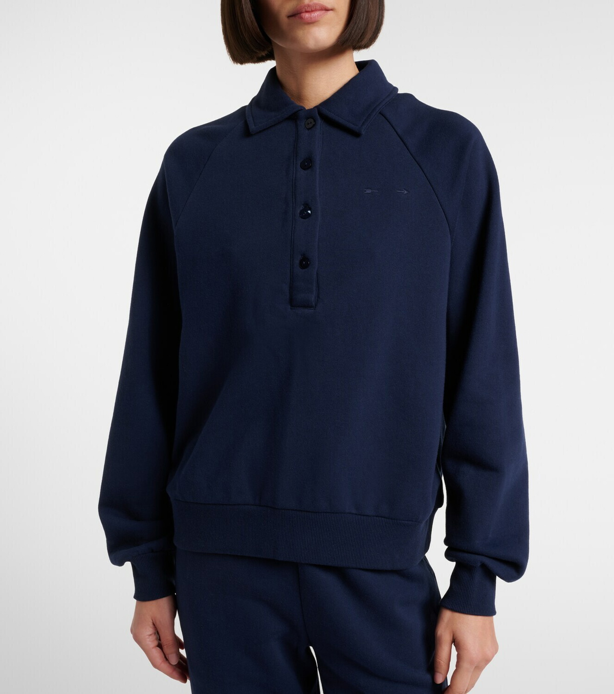 The Upside Elle cotton jersey polo sweater