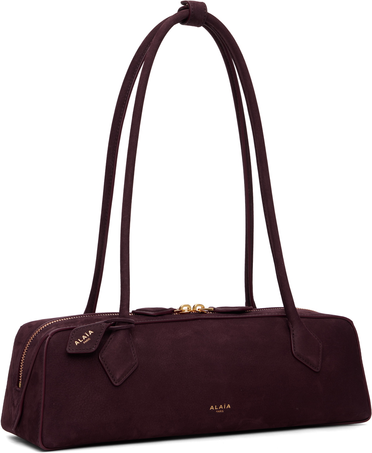 ALAÏA Burgundy 'Le Teckel' Medium Bag