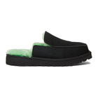 Eckhaus Latta Black and Green UGG Edition Unisex Block Slide Loafers