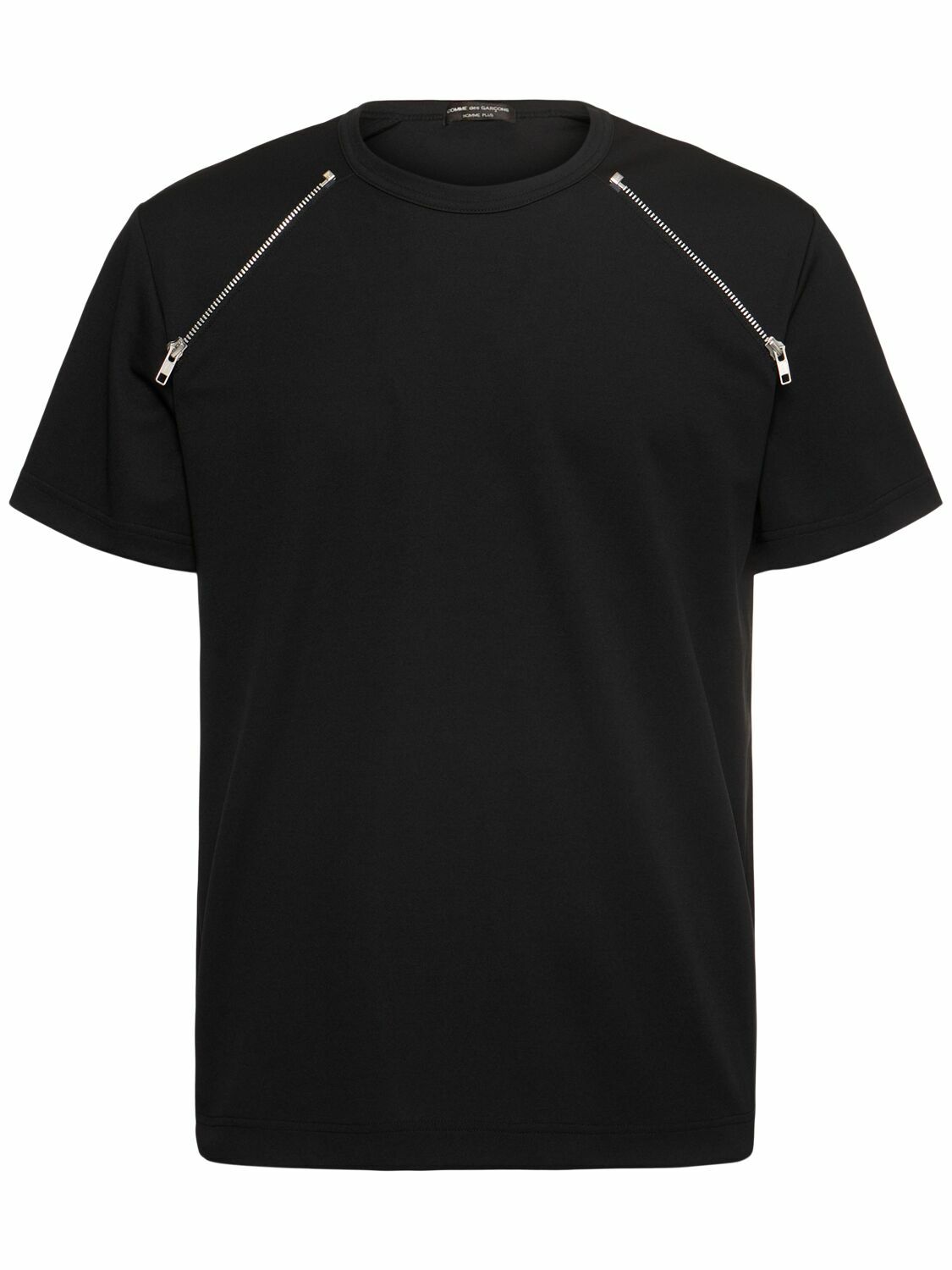 COMME DES GARÇONS HOMME PLUS Poly T-shirt with Zip Details Comme