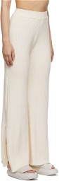 Anna Quan Off-White Ribbed Jordon Lounge Pants