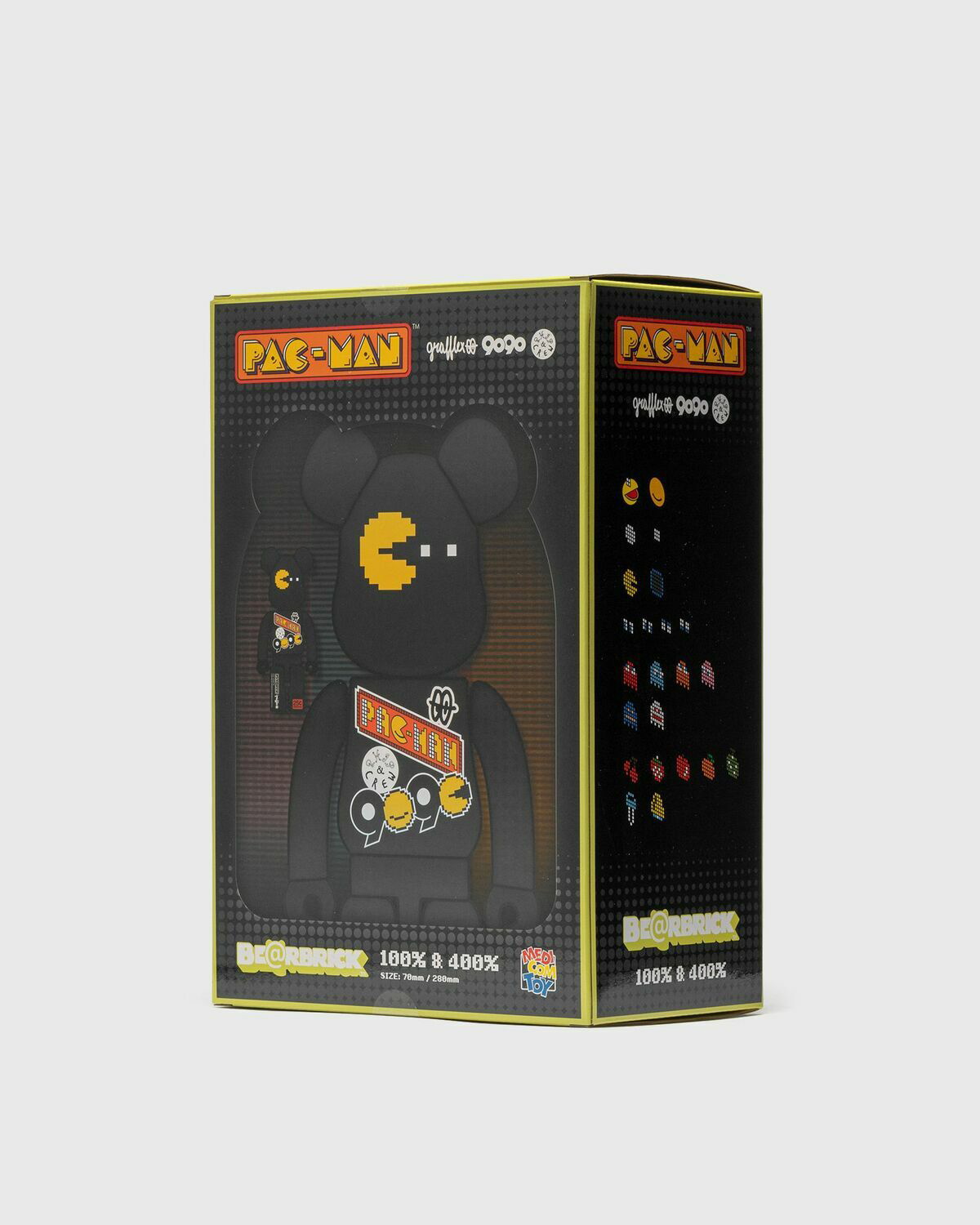 Medicom Bearbrick 400% Pac Man X Grafflex 2 Pack Black - Mens