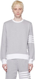 Thom Browne Gray 4-Bar Sweater