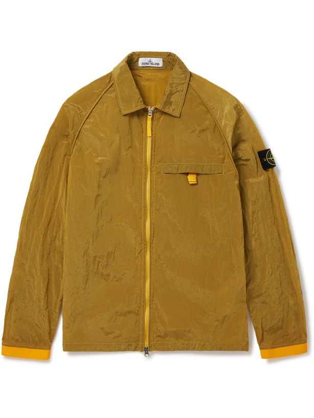 Photo: Stone Island - Packable Logo-Appliquéd ECONYL Overshirt - Yellow