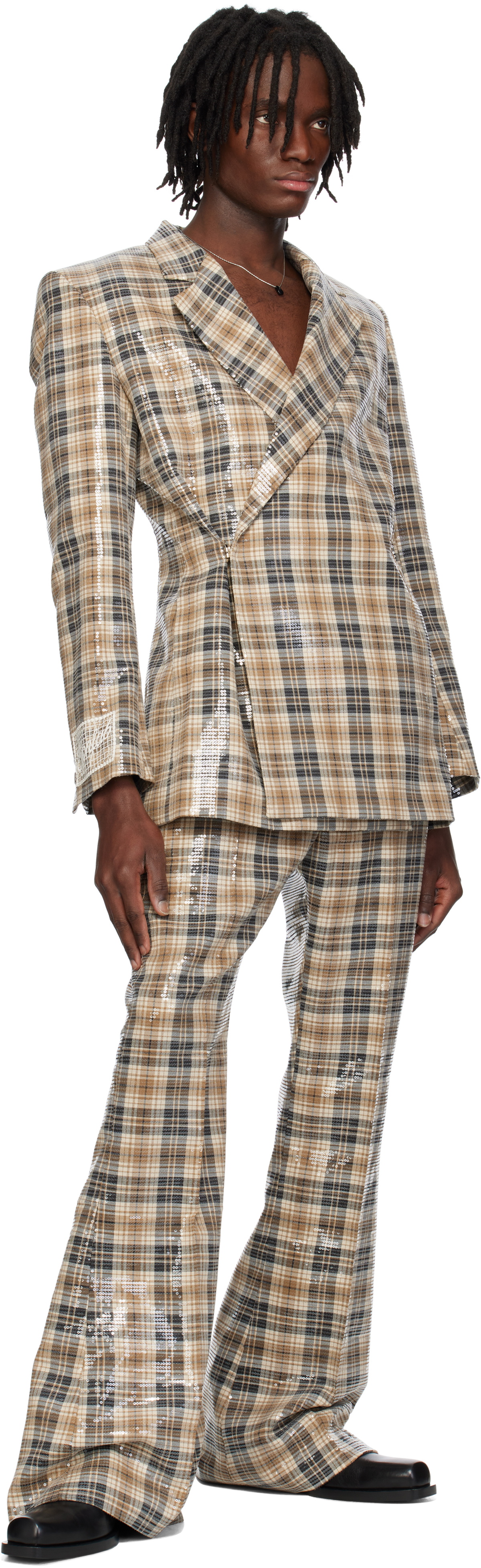 EGONlab Beige Egonic Double Breasted Blazer EGONlab