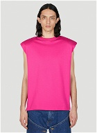 VTMNTS - Sleeveless Strong Shoulder Top in Pink