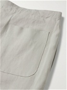 Stòffa - Pleated Linen-Canvas Drawstring Suit Trousers - Neutrals