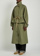 Damson Madder Myrtle Multi-way Cotton-blend Trench Coat Green