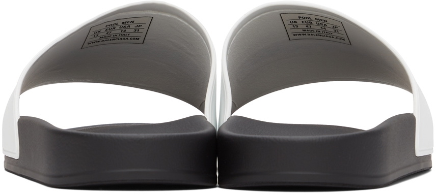 Balenciaga White & Black Pool Slides