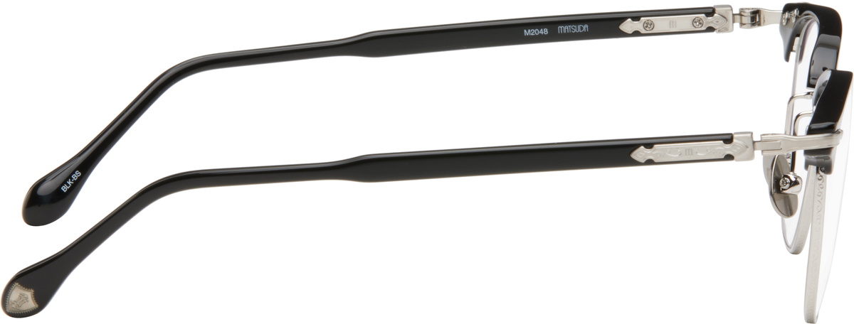 グリアマテラ　黒 Matsuda Black & Silver M2048 Glasses Matsuda