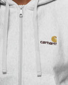 Carhartt Wip Wmns Hd American Scr. Jacket Grey - Womens - Hoodies/Zippers