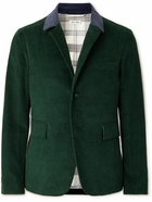 Thom Browne - Colour-Block Cotton-Corduroy Blazer - Green