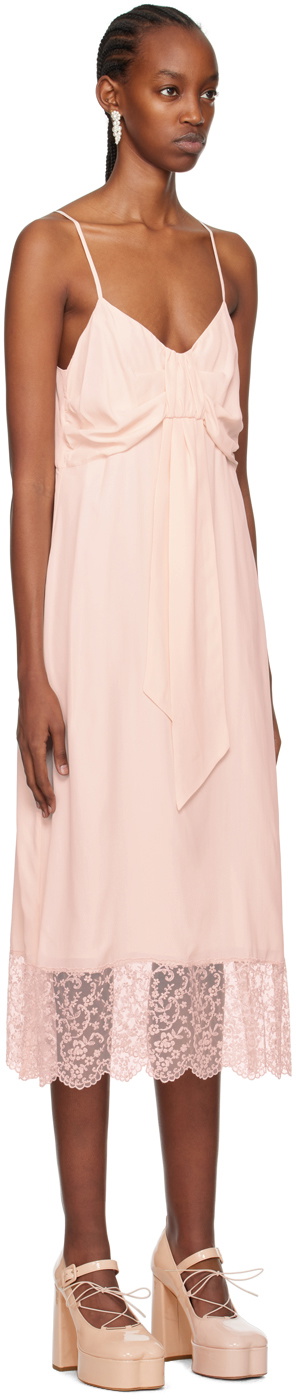 Simone Rocha Pink Bow Midi Dress Simone Rocha