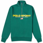 Polo Ralph Lauren Men's Polo Sport Quarter Zip Sweat in Kelly Green