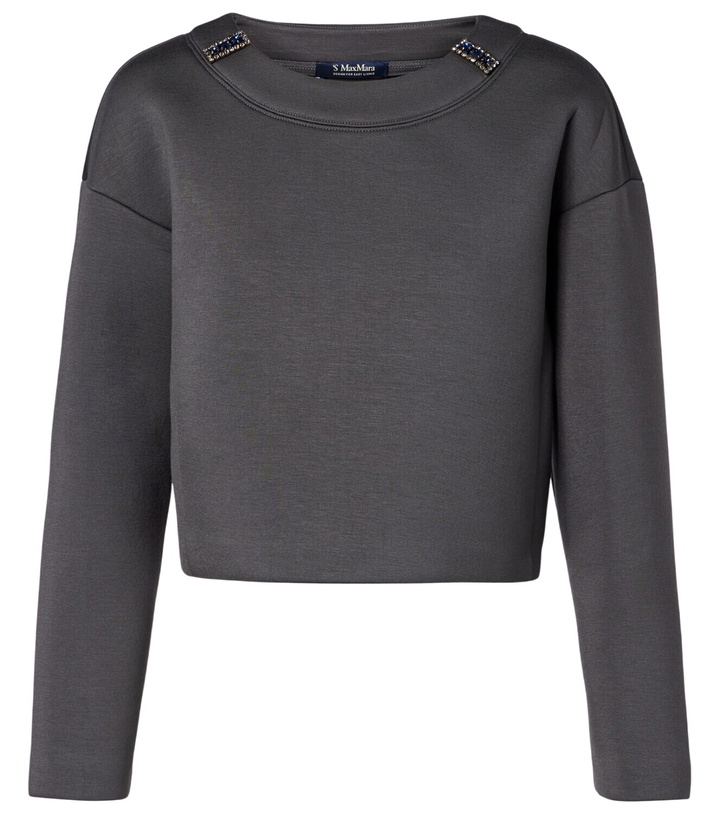 Photo: 'S Max Mara Embellished jersey sweatshirt