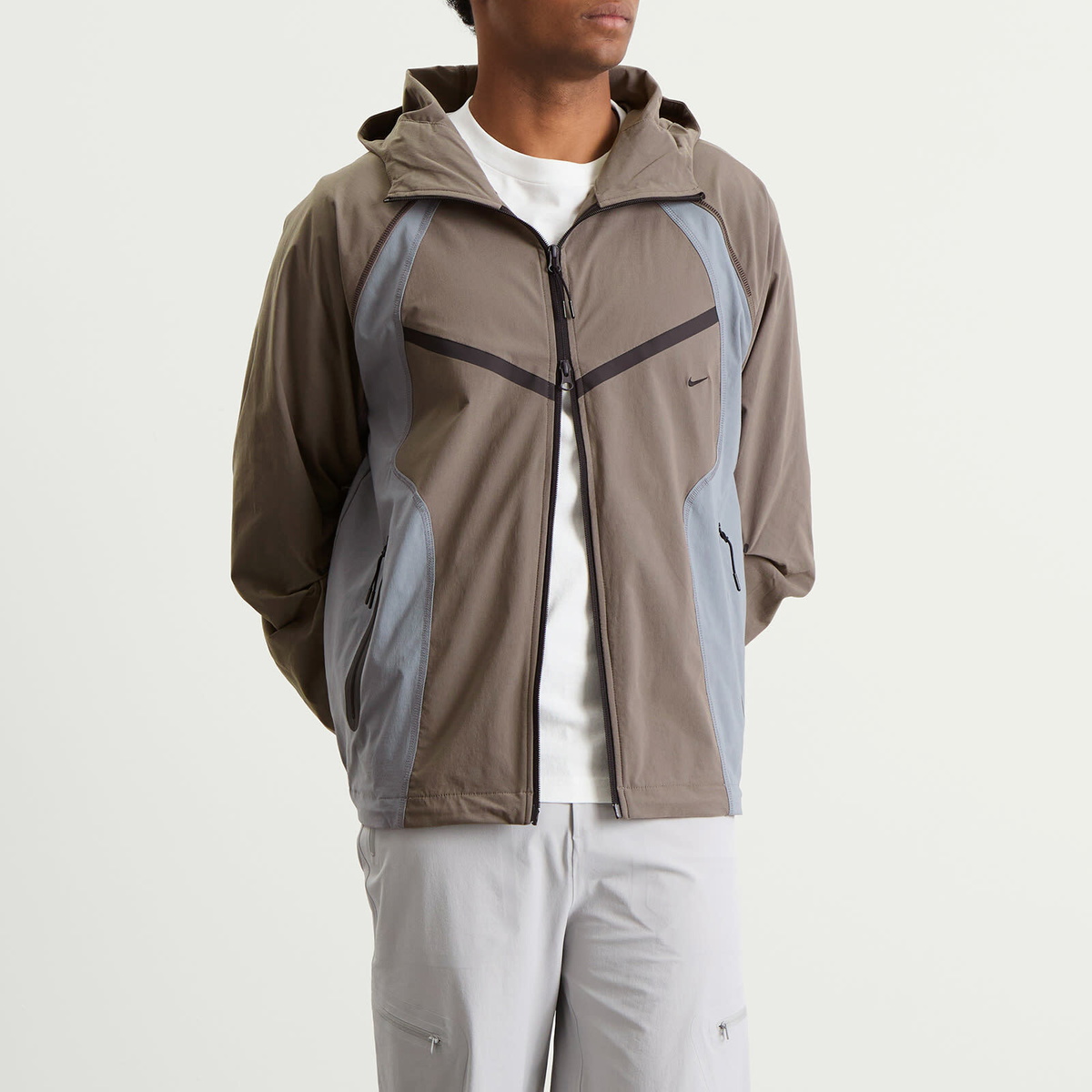 Nike Men's Tech Woven Pro Jacket in Cave Stone/Cool Grey/Black