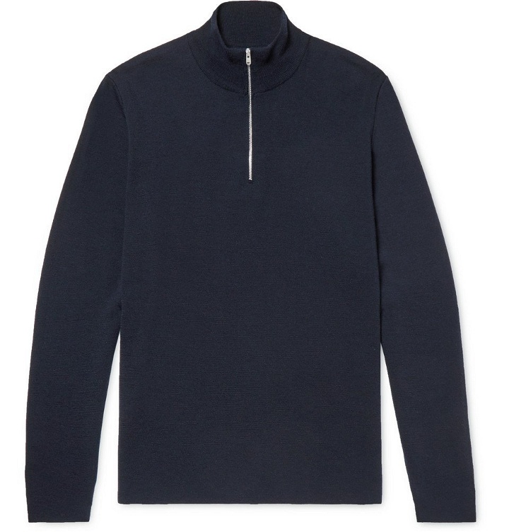 Photo: Norse Projects - Fjord Wool Half-Zip Sweater - Men - Navy
