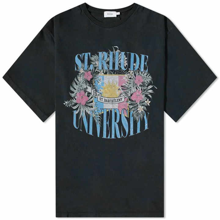 Photo: Rhude Men's St. University T-Shirt in Vtg Black