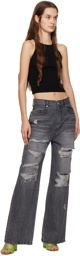 DRAE Gray Distressed Jeans