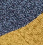 Mr P. - Striped Mélange Cotton-Blend Socks - Yellow