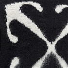 Off-White Men's Arrow Mohair Crew Knit in Black/Beige