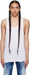 Dsquared2 White Scoop Neck Tank Top