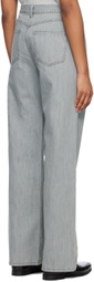 AMOMENTO Blue Bootcut Jeans