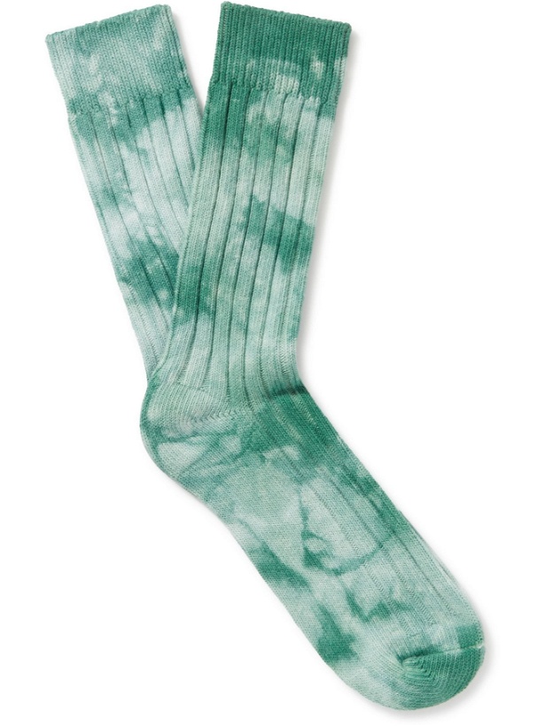Photo: Stussy - Tie-Dyed Ribbed Cotton-Blend Socks