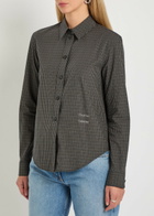 Calvin Klein Sophie Checked Cotton-poplin Shirt Black