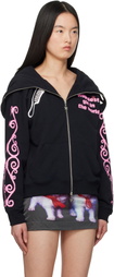 Ashley Williams Black Happy Manga Butterfly Hoodie