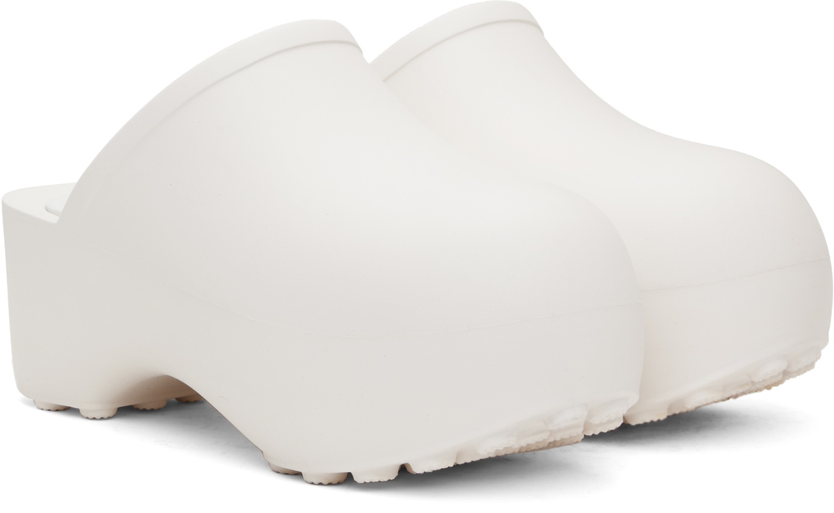 Praying White 'Praying' Clogs