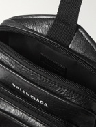 Balenciaga - Explorer Logo-Print Crinkled-Leather Messenger Bag