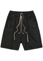 Rick Owens Cargobela Stretch-cotton Cargo Shorts Black